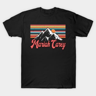 Graphic Lovely Mariah Name Flowers Retro Vintage Styles T-Shirt